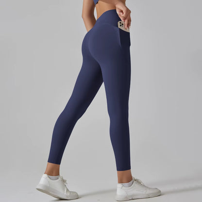 Women Leggings with Pockets Yoga Pants Gym Leggings Sport Women Fitness High Waist Female Legging Tummy Control Running Training