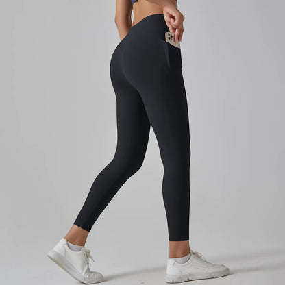 Women Leggings with Pockets Yoga Pants Gym Leggings Sport Women Fitness High Waist Female Legging Tummy Control Running Training