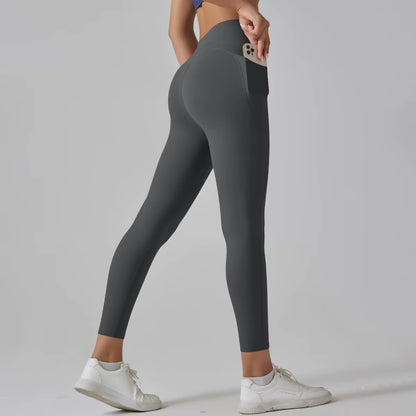 Women Leggings with Pockets Yoga Pants Gym Leggings Sport Women Fitness High Waist Female Legging Tummy Control Running Training